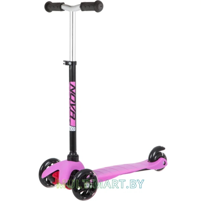 Самокат Novatrack Disco-Kids Basic 120H.DISCOKIDS.BPN20 (черный/розовый, 2020)